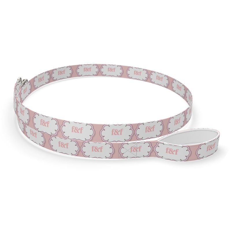 Dog Lead - Pink & White