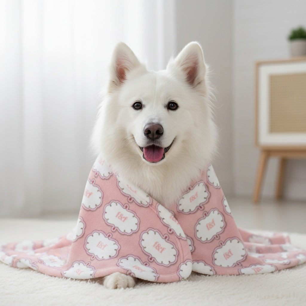 Premium Blanket - Pink & White