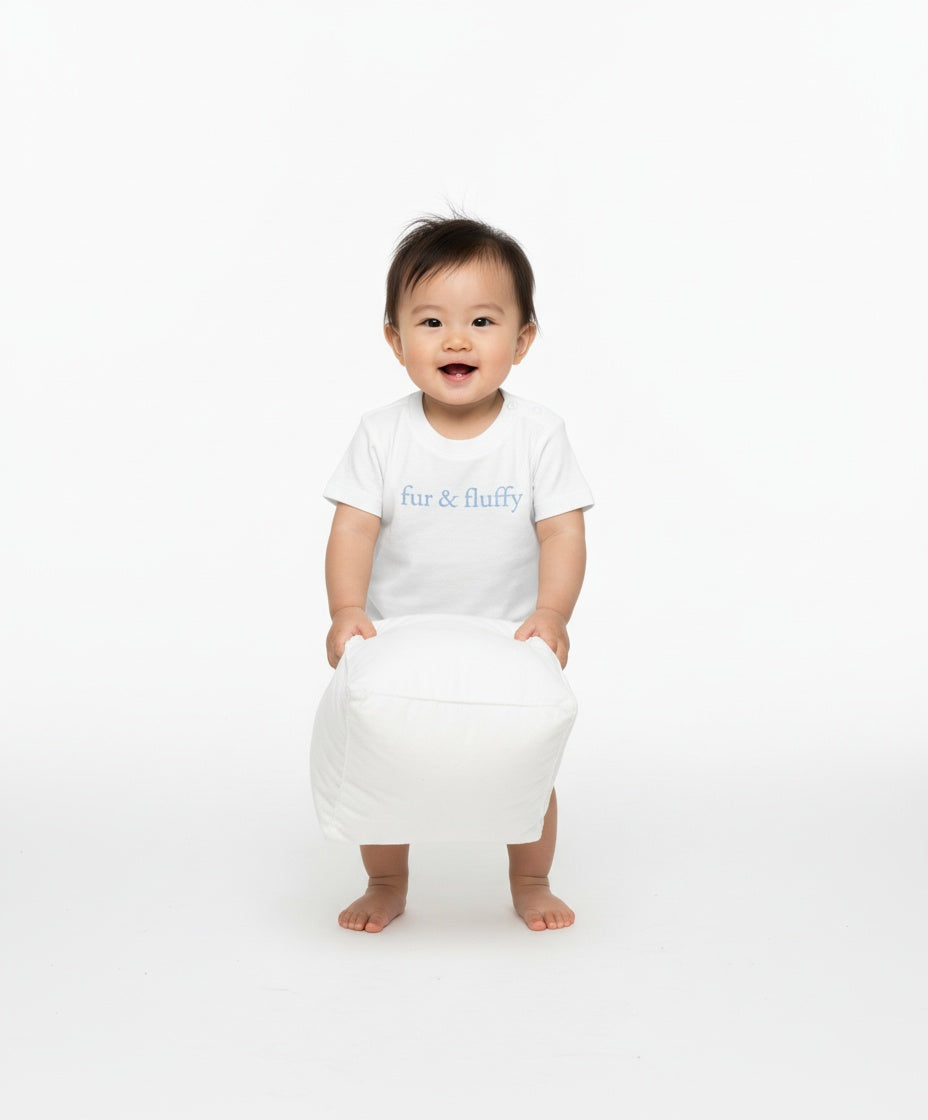 Essentials T-Shirt - White & Blue