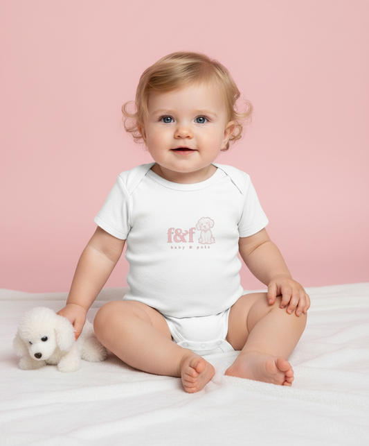 Body Suit - White & Pink
