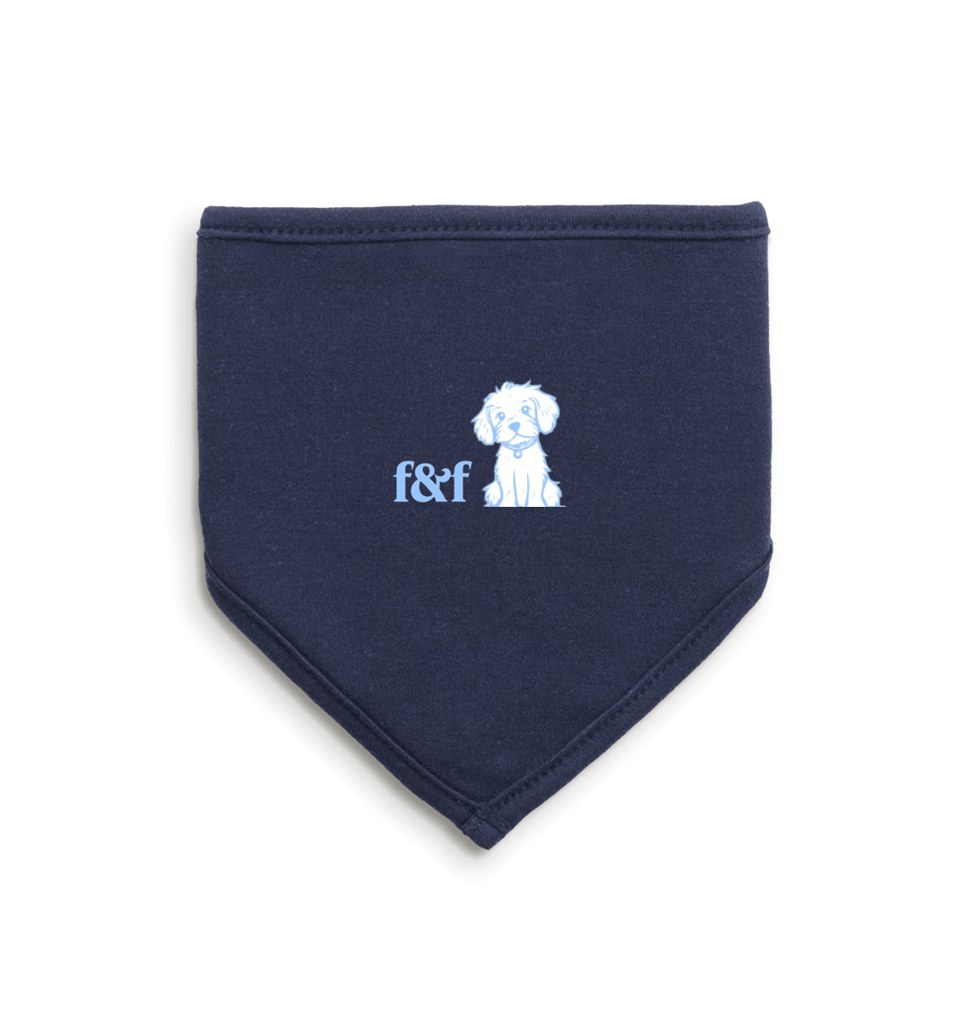 White/Nautical Navy Bib Front