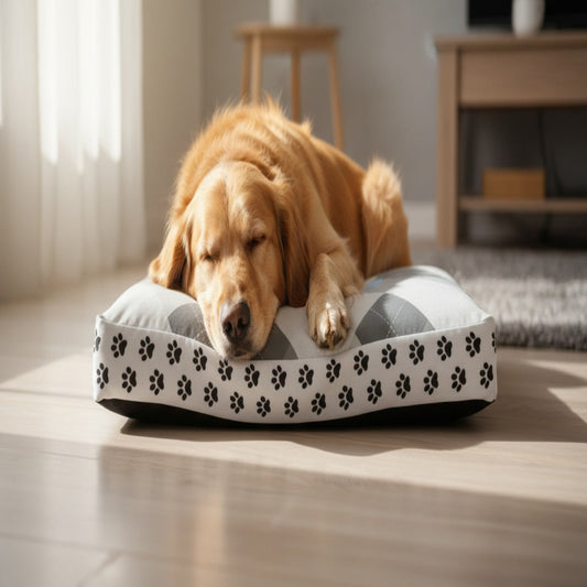 Premium Pet Bed - Grey and blue