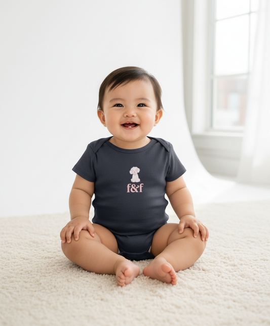 Body Suit - French Navy & Pink