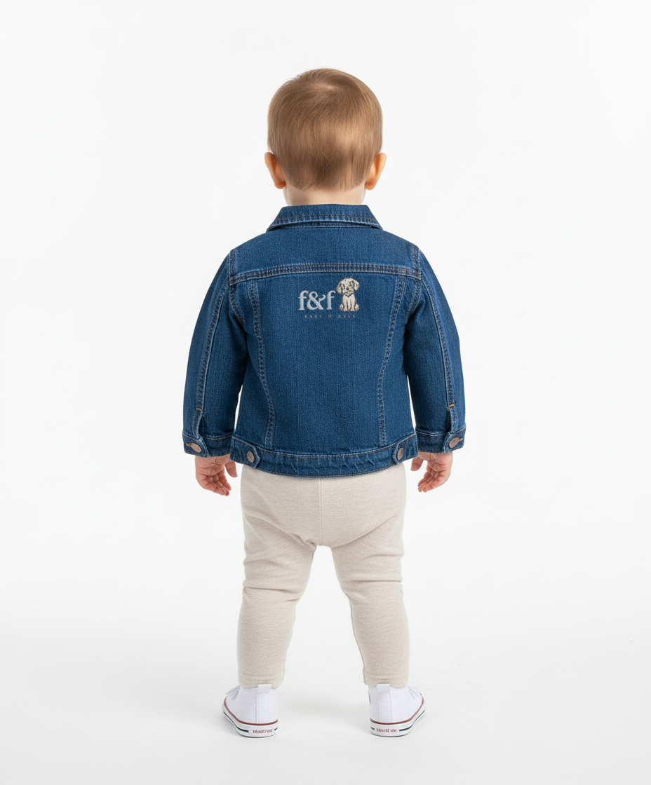 Embroidered Denim Jacket - Blue