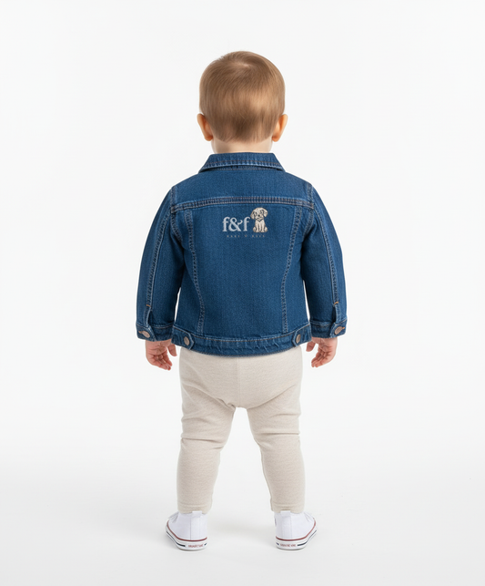 Embroidered Denim Jacket - Blue