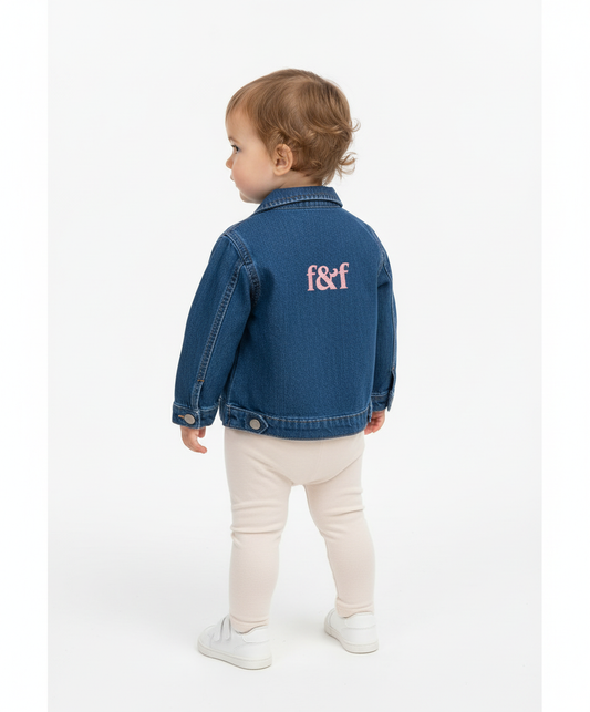 Embroidered Denim Jacket - Pink