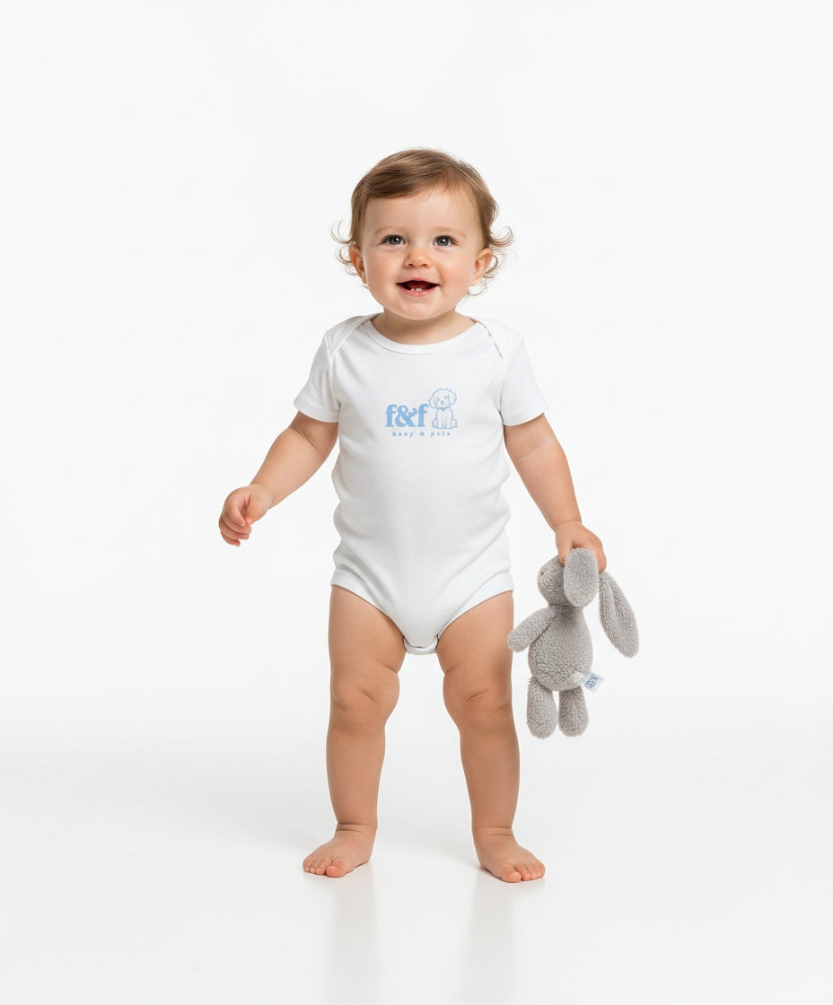 Body Suit - White & Blue