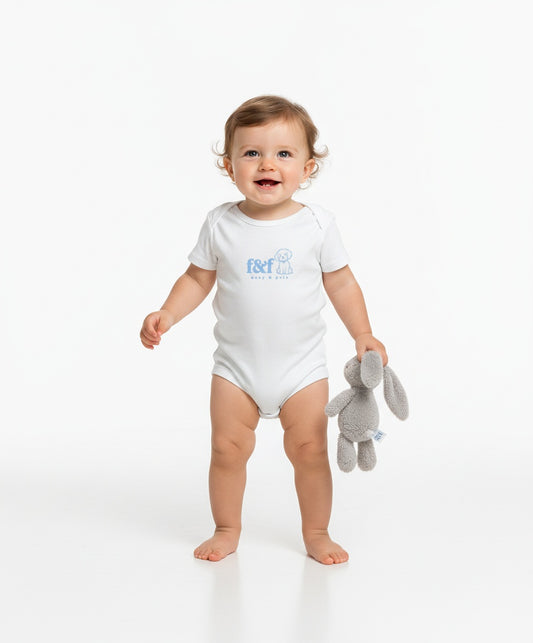 Body Suit - White & Blue