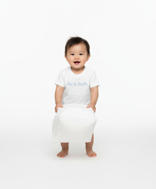 Essentials T-Shirt - White & Blue